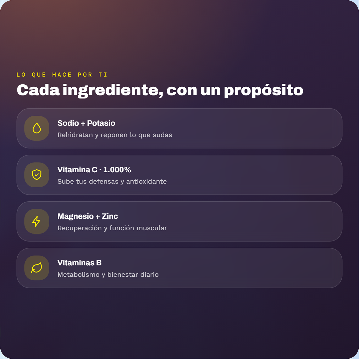 Irio Boost — Ingredientes