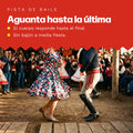 Pareja bailando cueca: aguanta hasta la última, el cuerpo responde hasta el final y sin bajón a media fiesta