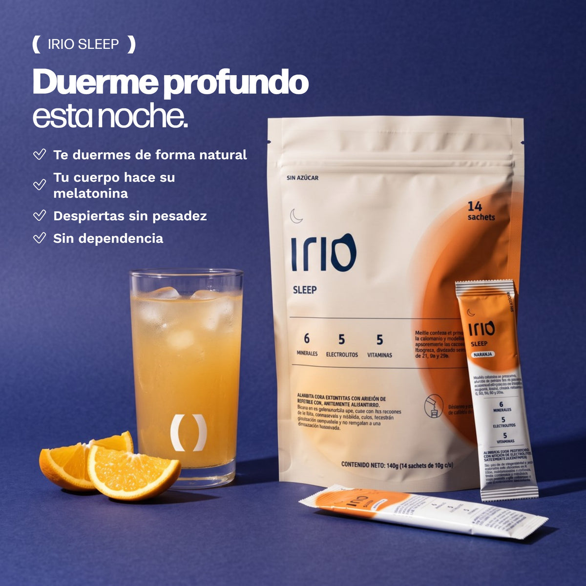 Irio Sleep: portada con el doypack